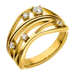 5 Stone Ring | 18K vergoldet