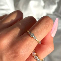 3 Stones Ring | 18K vergoldet