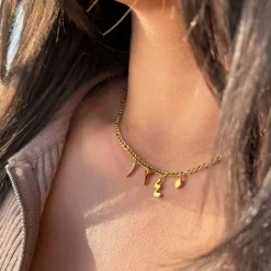 Arabische Jahreszahl Kette | 18K vergoldet