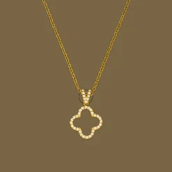 Bright Clover Kette | 18K vergoldet