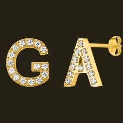 Bright Letter Ohrstecker | 18K vergoldet