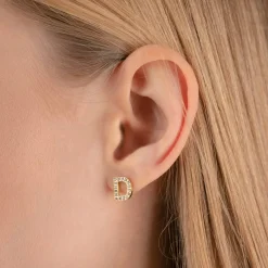 Bright Letter Ohrstecker | 18K vergoldet