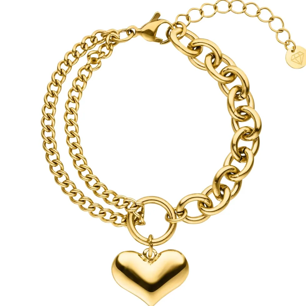 Chunky Heart Armband | 18K vergoldet