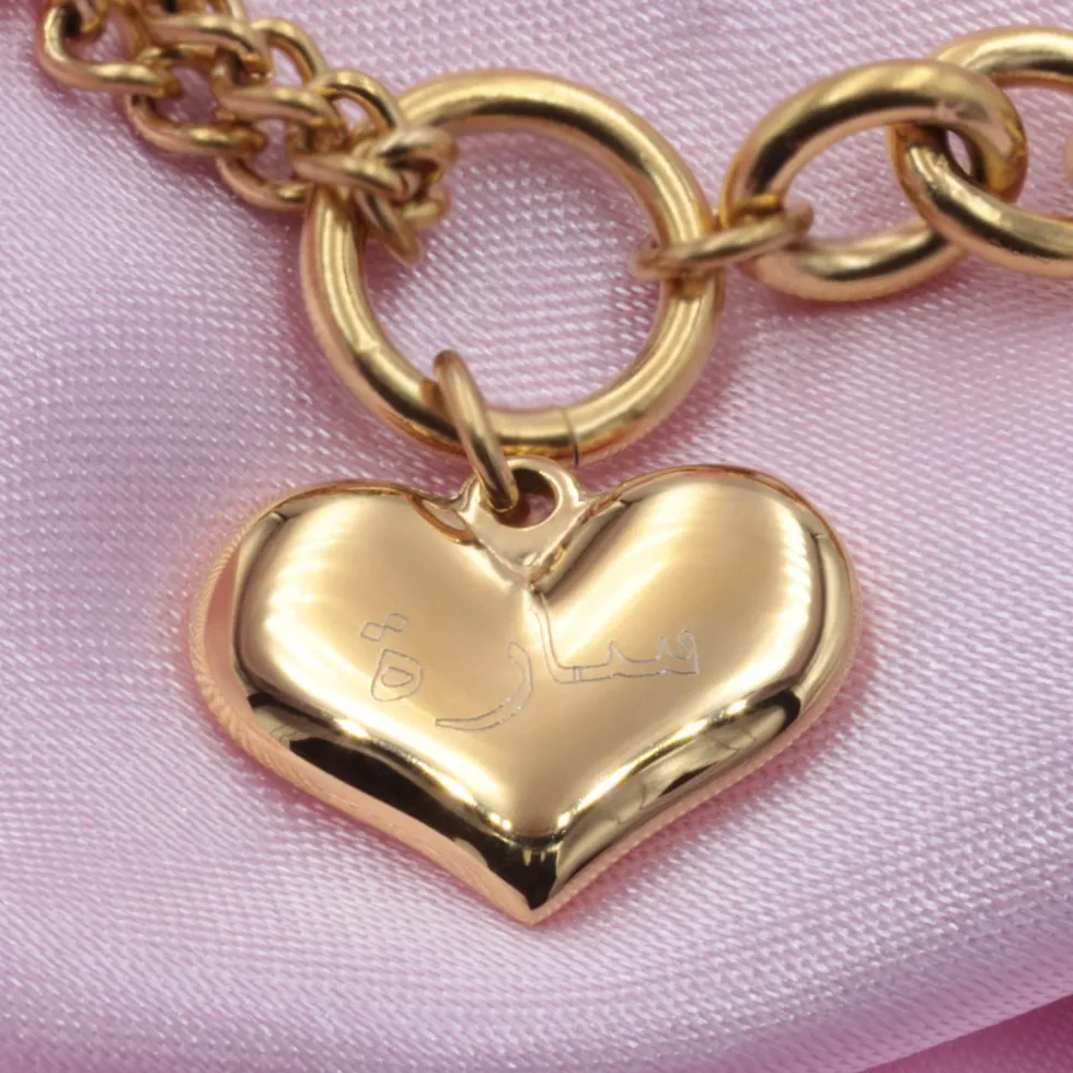 Chunky Heart Armband | 18K vergoldet