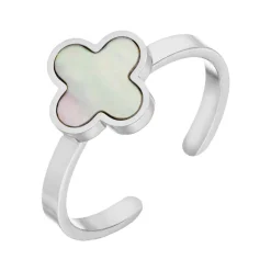 Clover Perlmutt Ring | 18K vergoldet