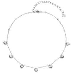 Cute Heart Fußkette | 18K vergoldet