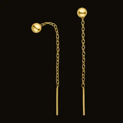 Dot Chain Ohrkette | 18K vergoldet
