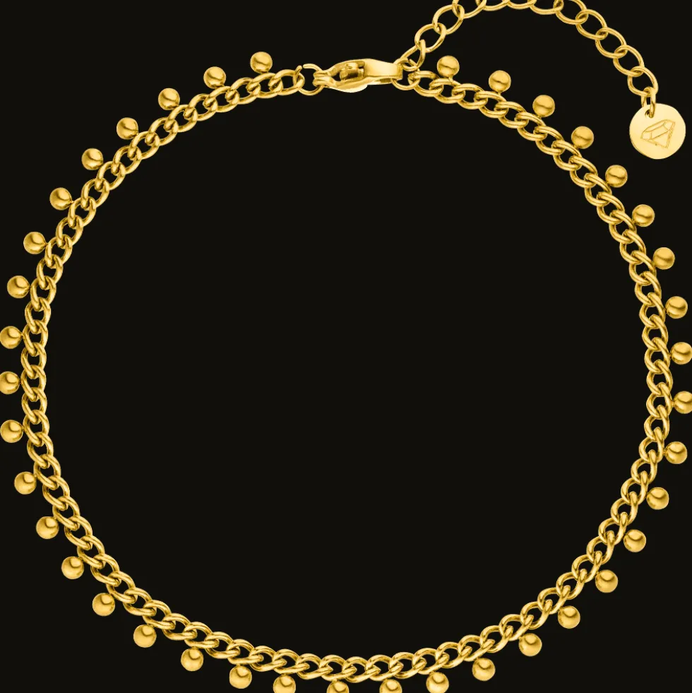 Dots Fußkette | 18K vergoldet
