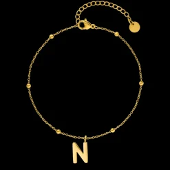 Dots Letter Armband | 18K vergoldet