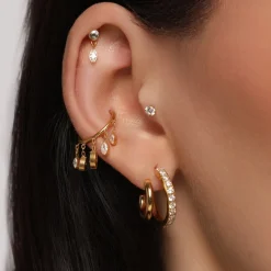 Double Glim Ohrringe | 18K vergoldet