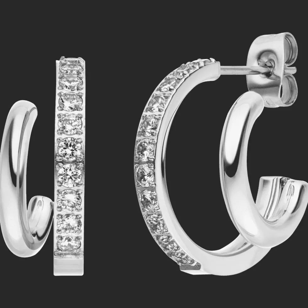 Double Glim Ohrringe | 18K vergoldet