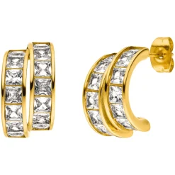 Double Shine Ohrstecker | 18K vergoldet