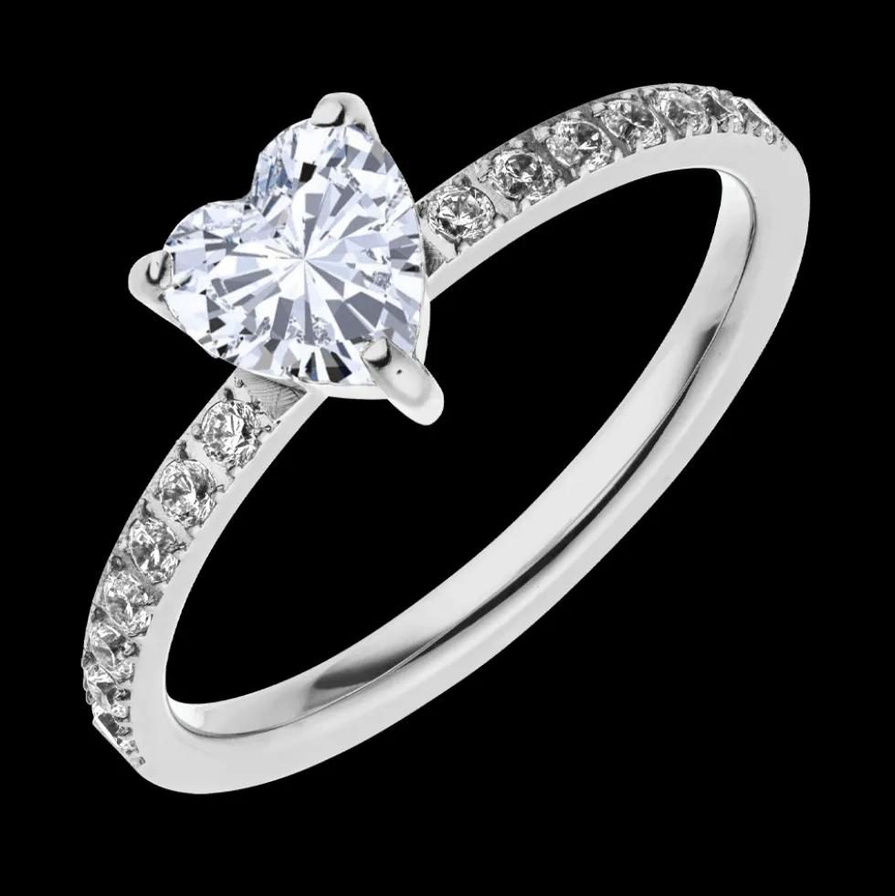 Drop Heart Ring | 18K vergoldet