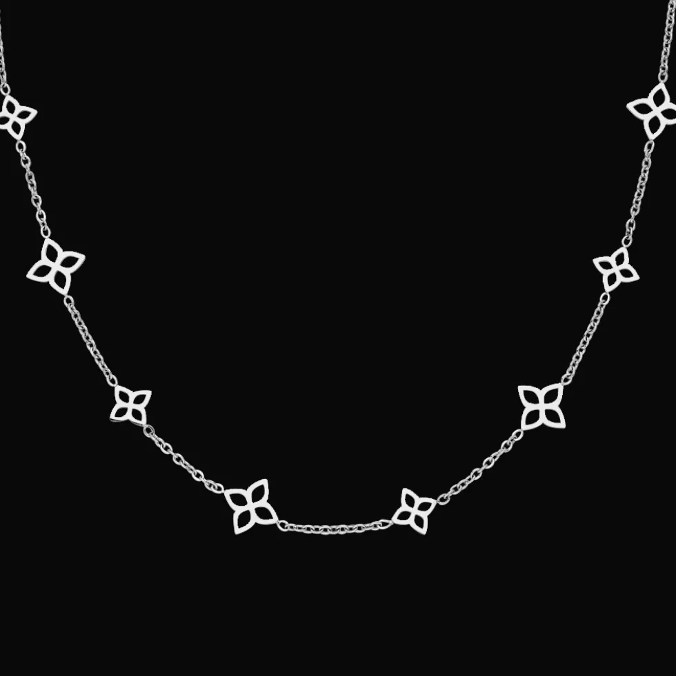 Elegant Flower Kette | 18K vergoldet