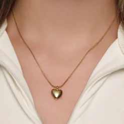 Elegant Heart Halskette | 18K vergoldet