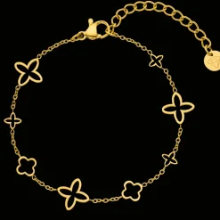Fancy Clover Armband | 18K vergoldet