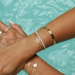 Fancy Clover Armband | 18K vergoldet