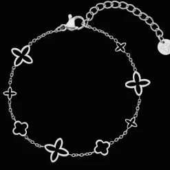 Fancy Clover Fußkette | 18K vergoldet