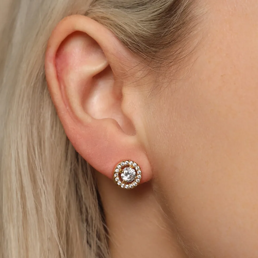 Glamour Circle Ohrstecker | 18K vergoldet