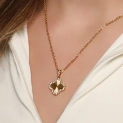 Glamour Clover Kette | 18K vergoldet