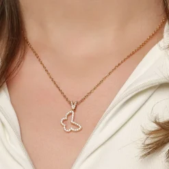 Glow Butterfly Halskette | 18K vergoldet