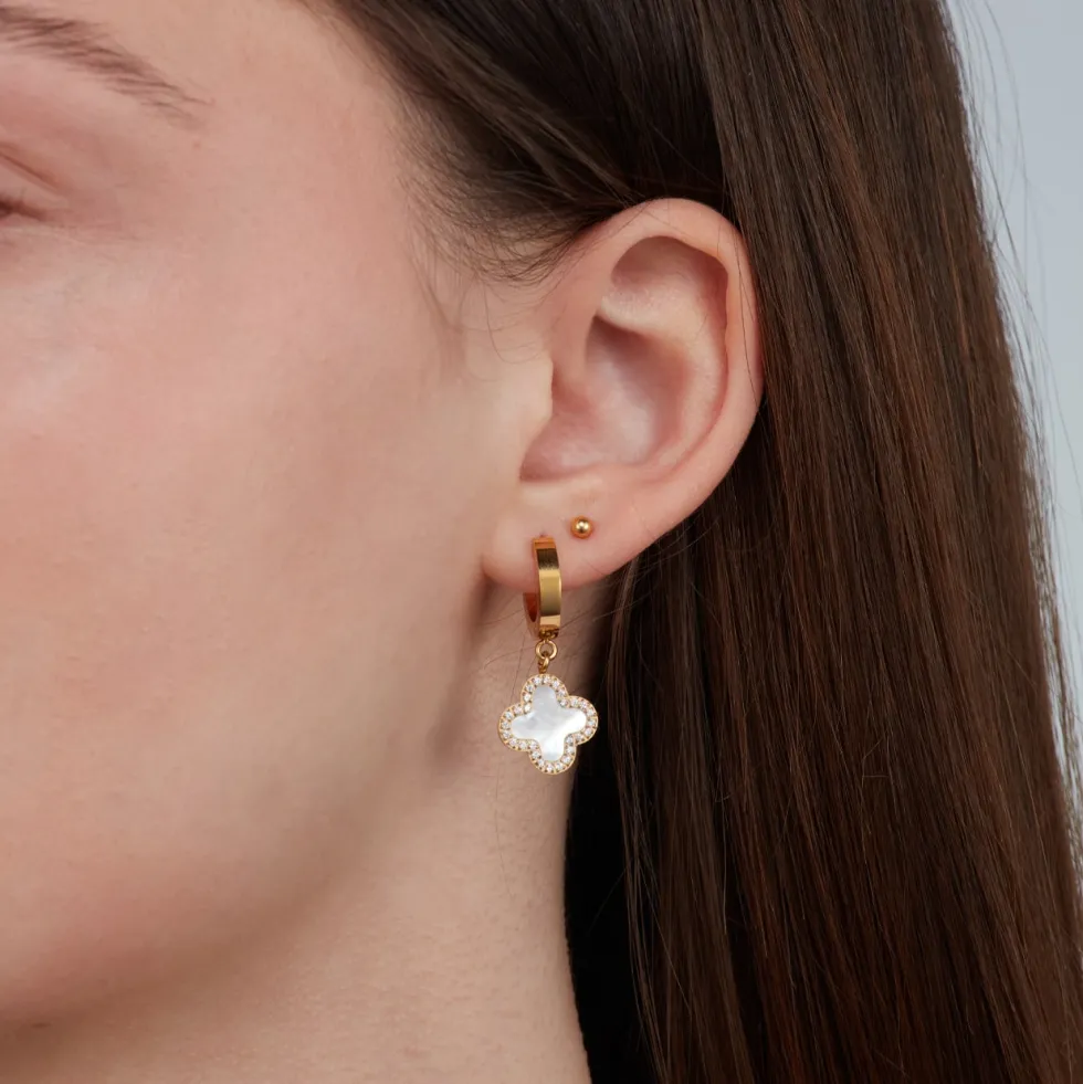 Glow Clover Ohrringe | 18K vergoldet