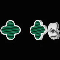 Green Clover Ohrstecker | 18K vergoldet