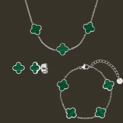 Green Clover Set | 18K vergoldet
