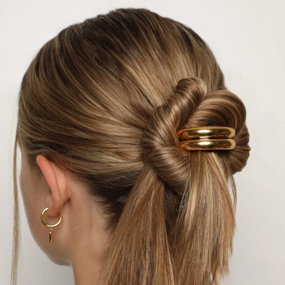 Haargummi mit Schmuck | 18K vergoldet