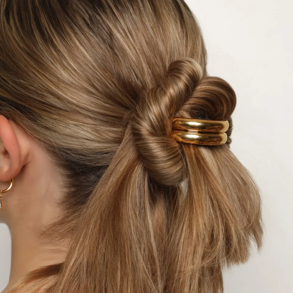 Haargummi mit Schmuck | 18K vergoldet