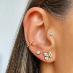 Happy Ohrstecker | 18K vergoldet