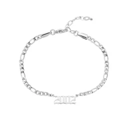 Jahreszahl Gothic Armband | 14K vergoldet