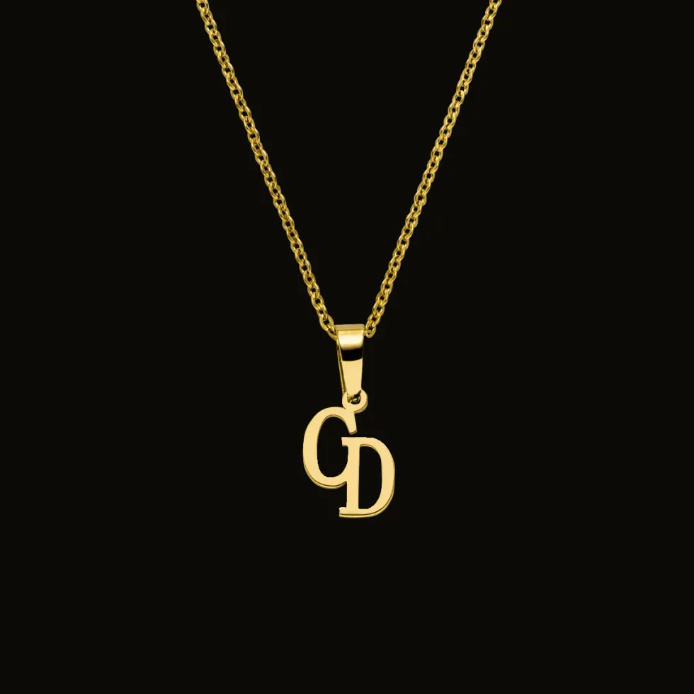 Letter Monogramm Kette | 18K vergoldet