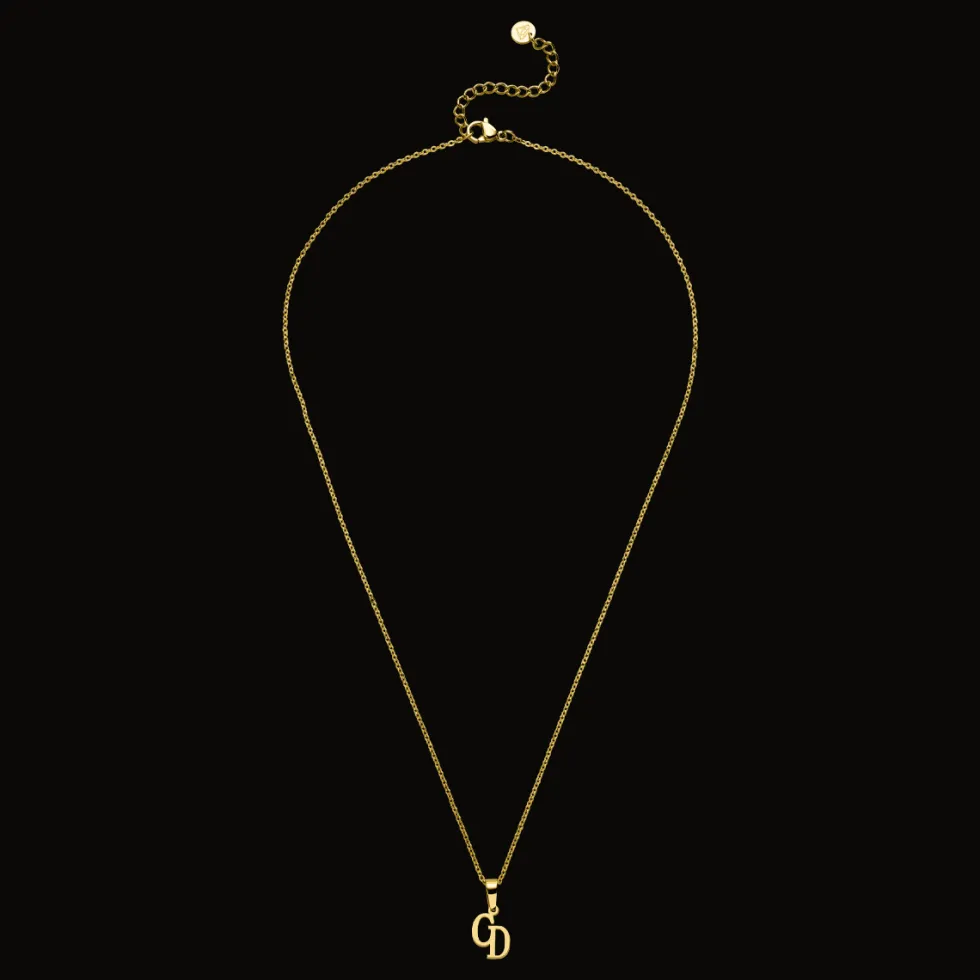 Letter Monogramm Kette | 18K vergoldet