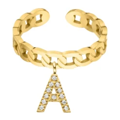 Letter Ring | 18K vergoldet