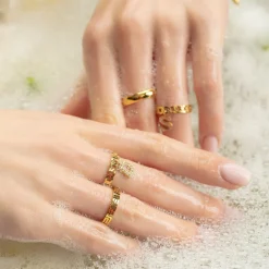 Letter Ring | 18K vergoldet