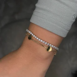 Lovely Tennis Armband | 18K vergoldet