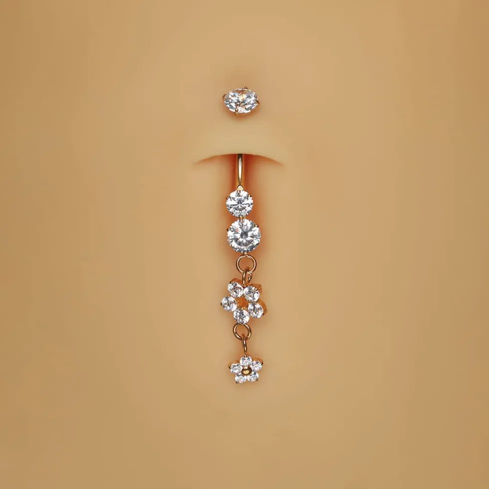 Lux Flower Belly Piercing | Titan