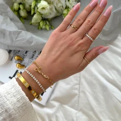 Namensarmband | 18K vergoldet