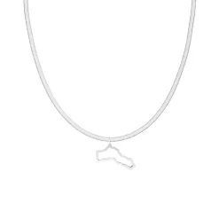 Nations Kette | Edelstahl Silber | Snake Skin