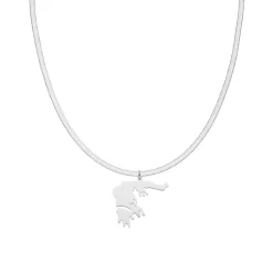 Nations Kette | Edelstahl Silber | Snake Skin