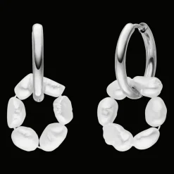 Pearl Circle Ohrringe | 18K vergoldet