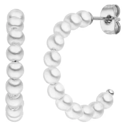 Pearl Hoop Ohrringe | 18K vergoldet
