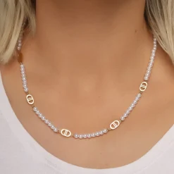 Pearl Prestige Halskette | 18K vergoldet
