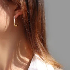 Pin Pearl Ohrringe | 18K vergoldet