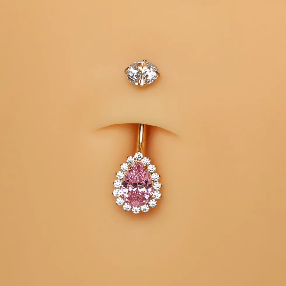Pink Elegance Belly Piercing | Titan