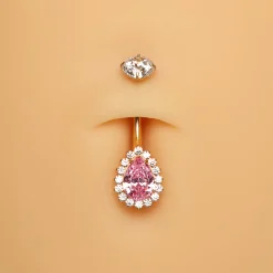 Pink Elegance Belly Piercing | Titan