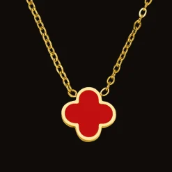 Red Clover Kette | 18K vergoldet