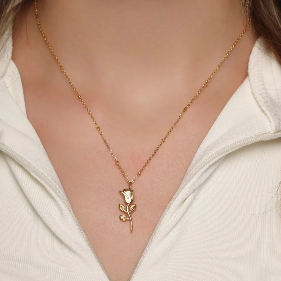 Rosen Kette | 18K vergoldet