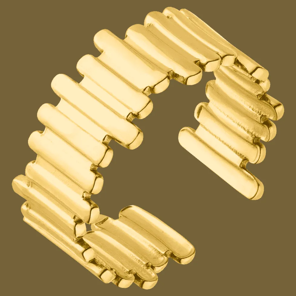 Shifted Ring | 14K vergoldet